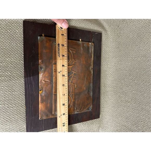 Vintage Stamped Pressed Copper 1912 Mercer Raceabout 10x8.5” Artwork Picture - Picture 8 of 9